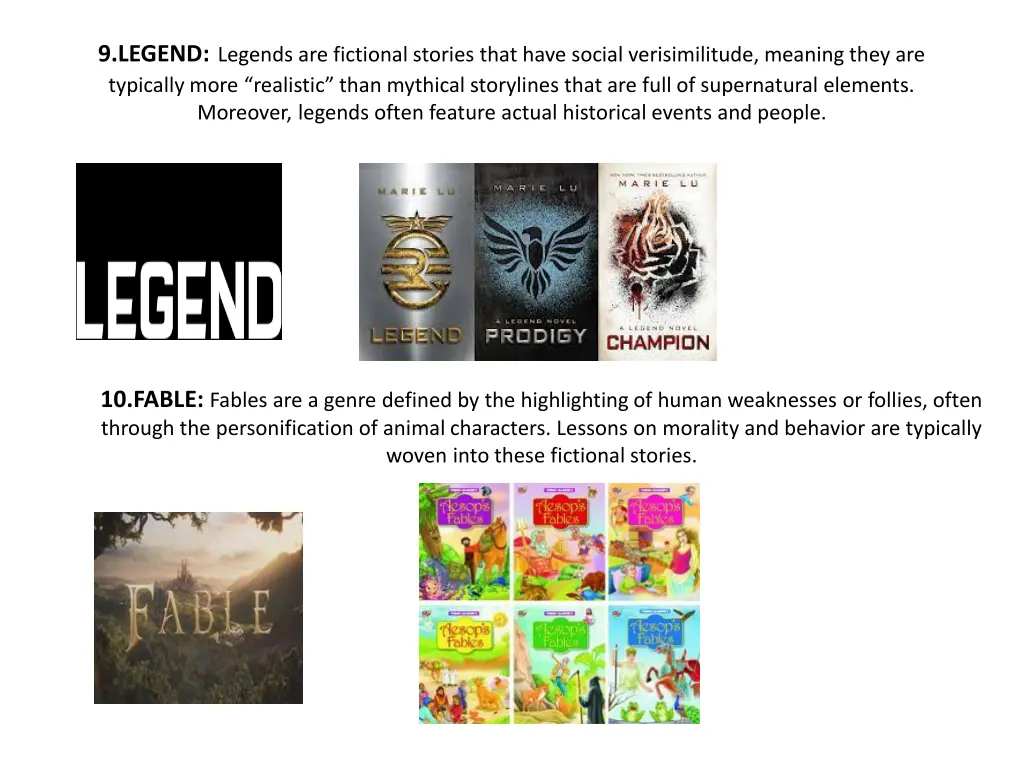 9 legend legends are fictional stories that have