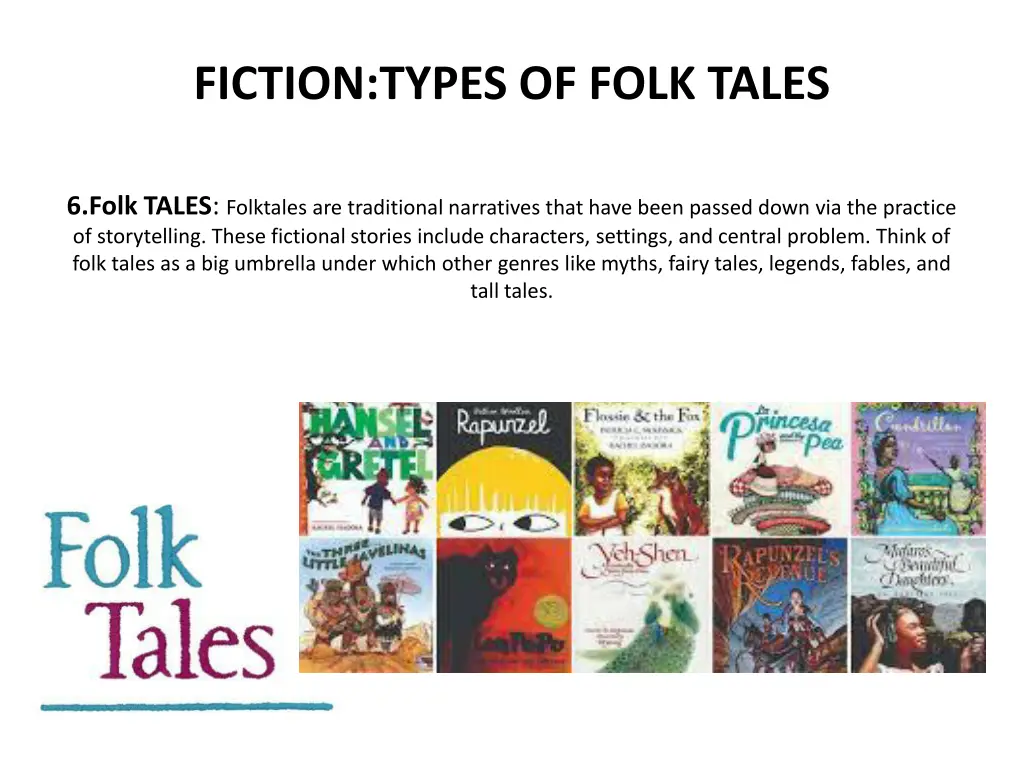 fiction types of folk tales
