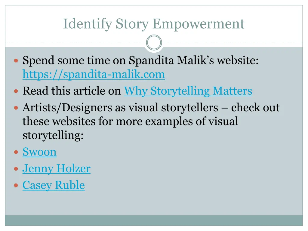 identify story empowerment