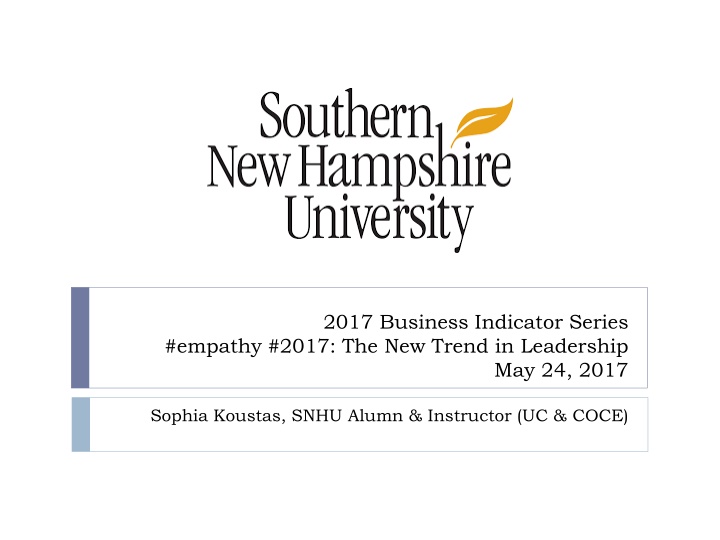 2017 business indicator series