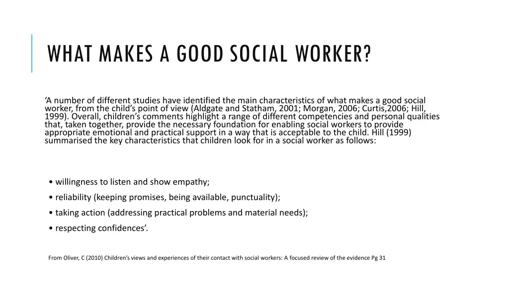 what makes a good social worker