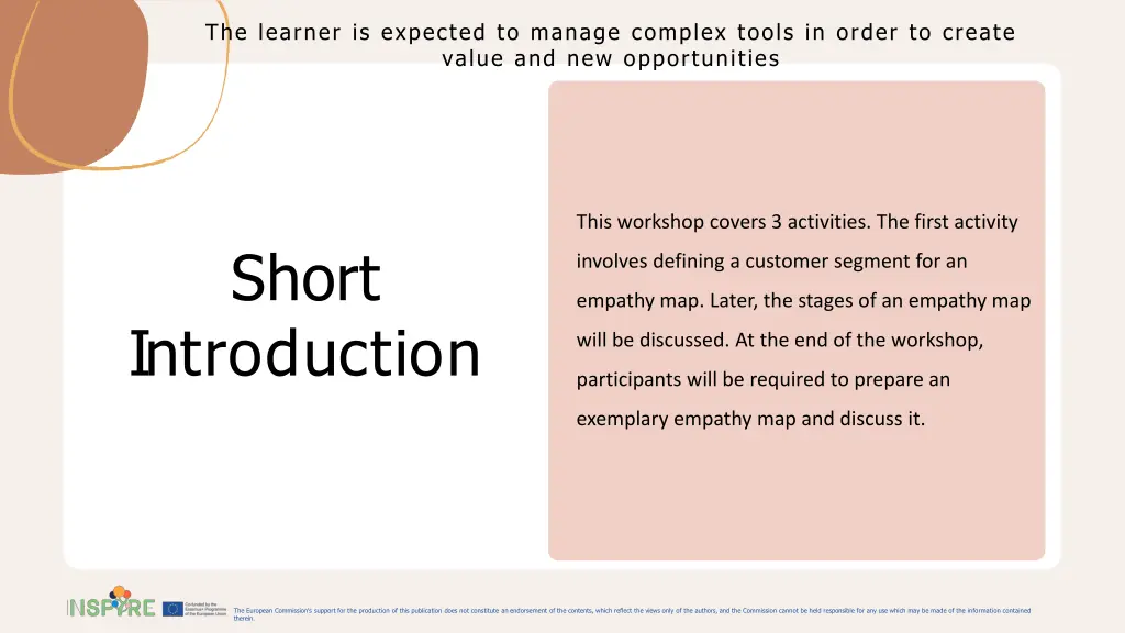 the learner is expected to manage complex tools 1