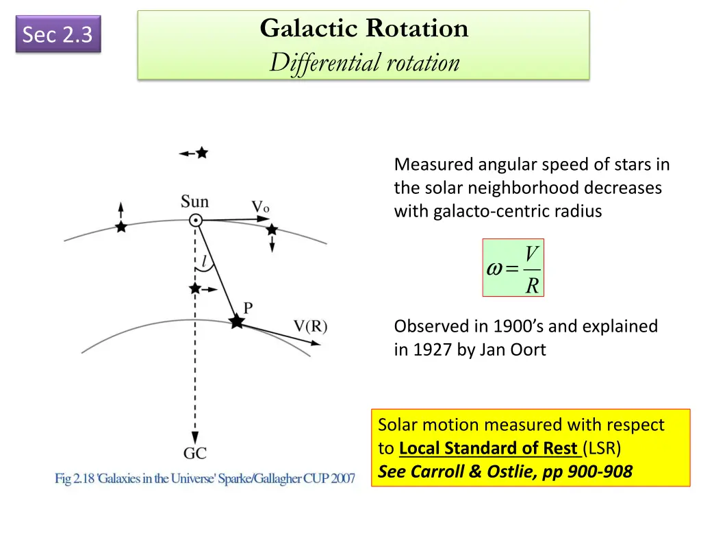 galactic rotation differential rotation