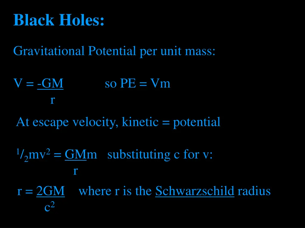 black holes 1