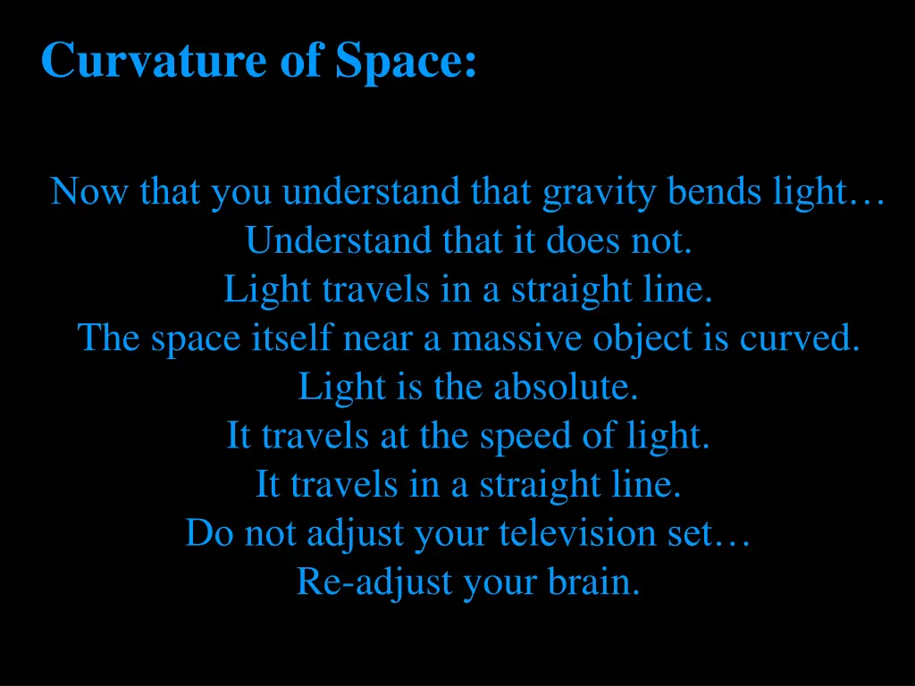 curvature of space