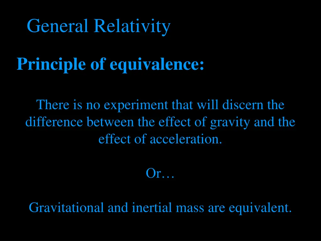 general relativity 1