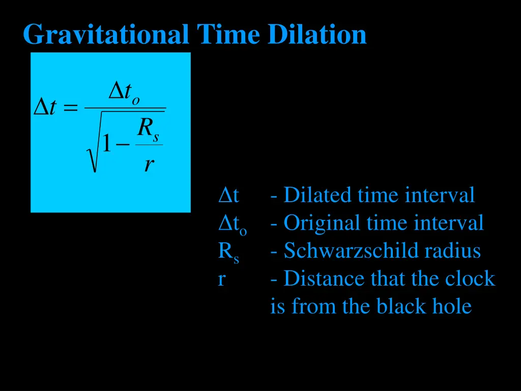 gravitational time dilation