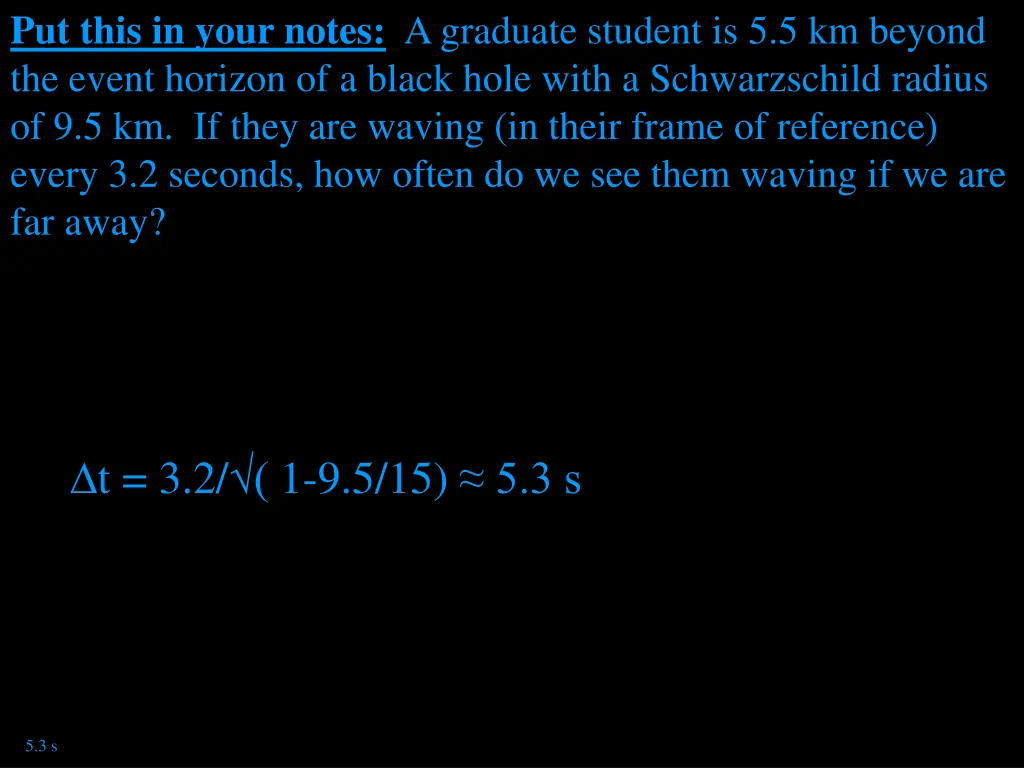put this in your notes a graduate student