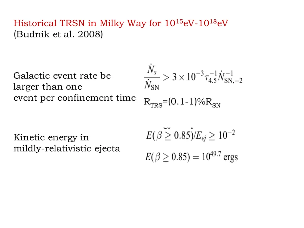 historical trsn in milky