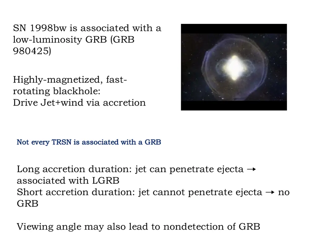 sn 1998bw is associated with a low luminosity