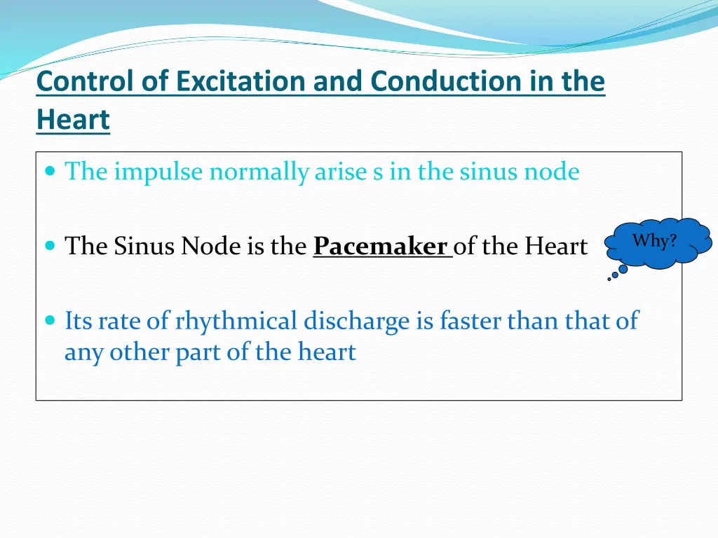 control of excitation and conduction in the heart
