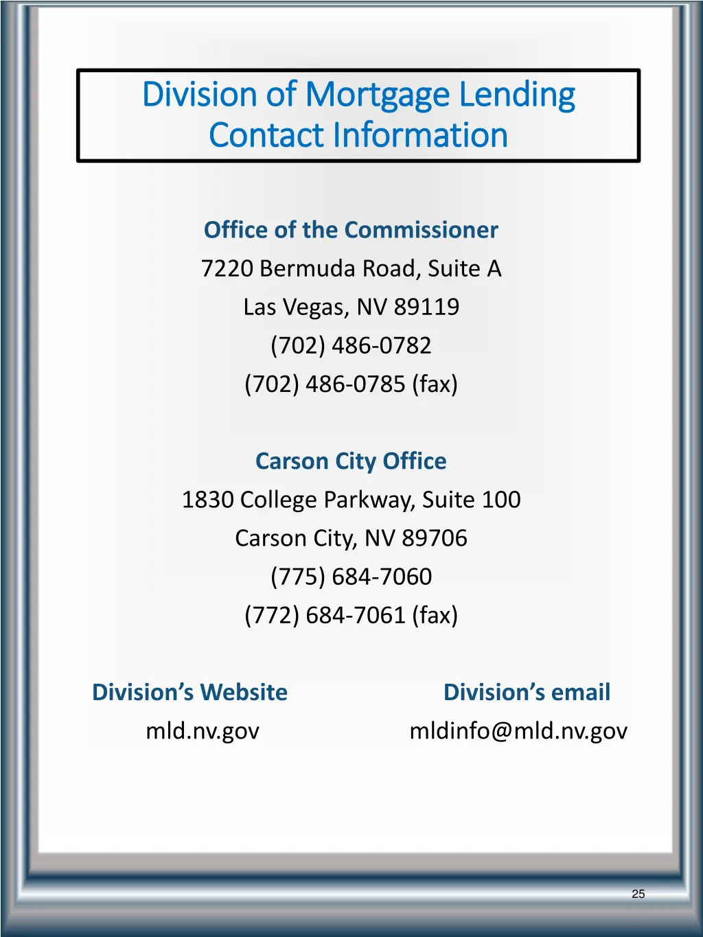 division of mortgage lending division of mortgage
