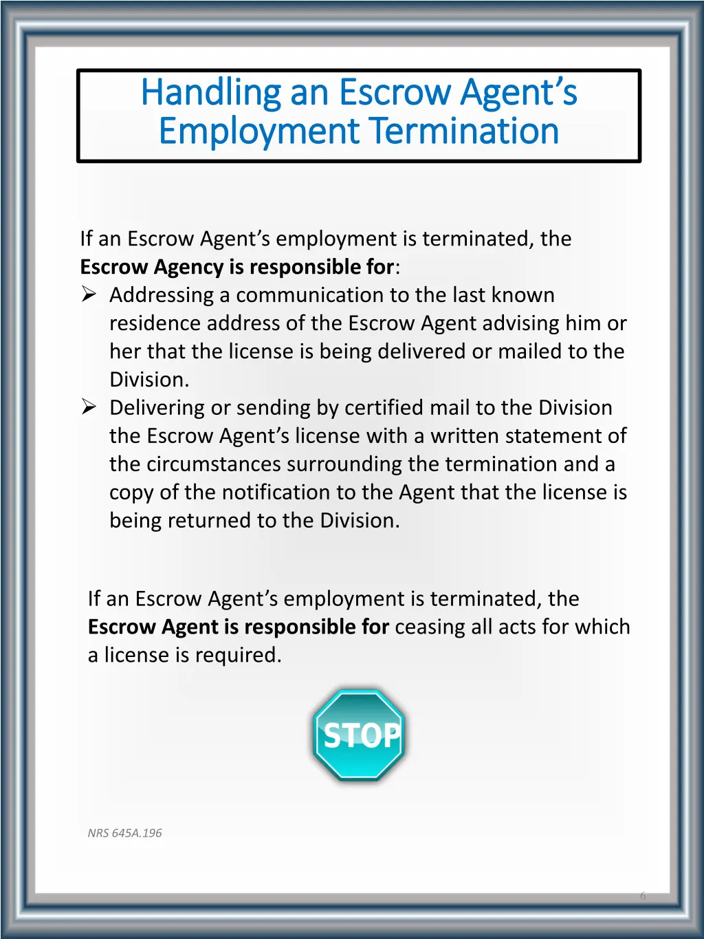 handling an escrow agent s handling an escrow