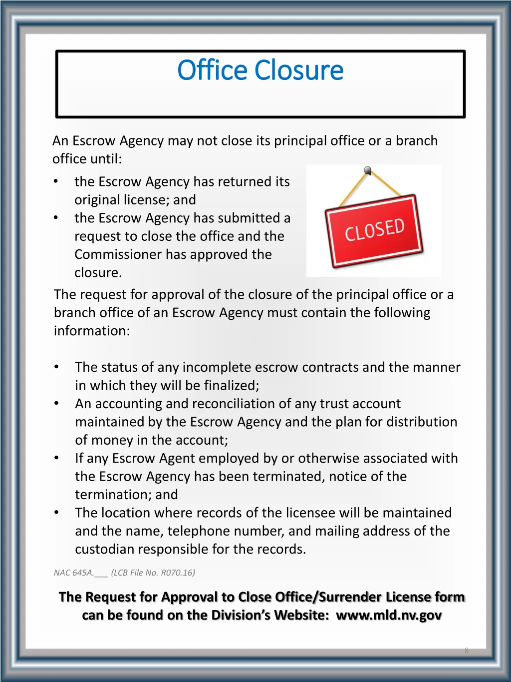 office closure office closure