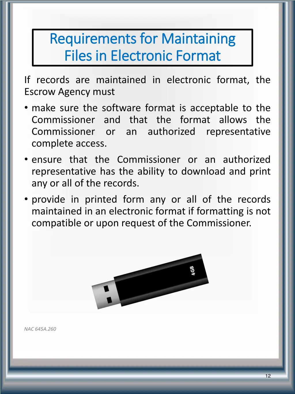 requirements for maintaining requirements
