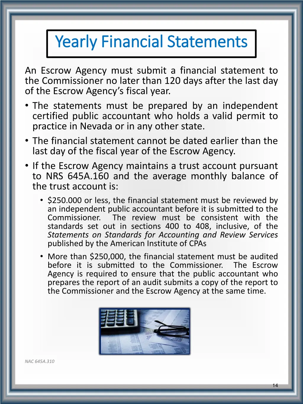 yearly financial statements yearly financial