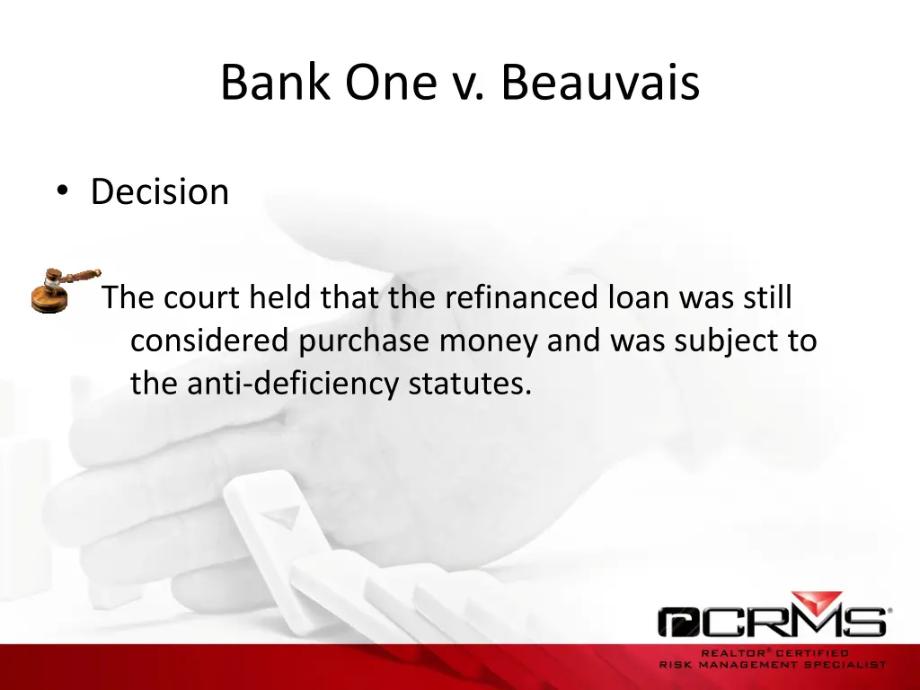 bank one v beauvais