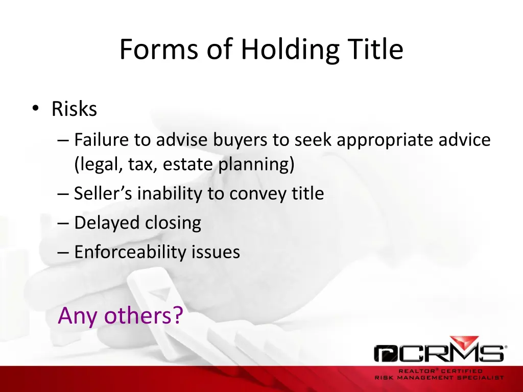 forms of holding title