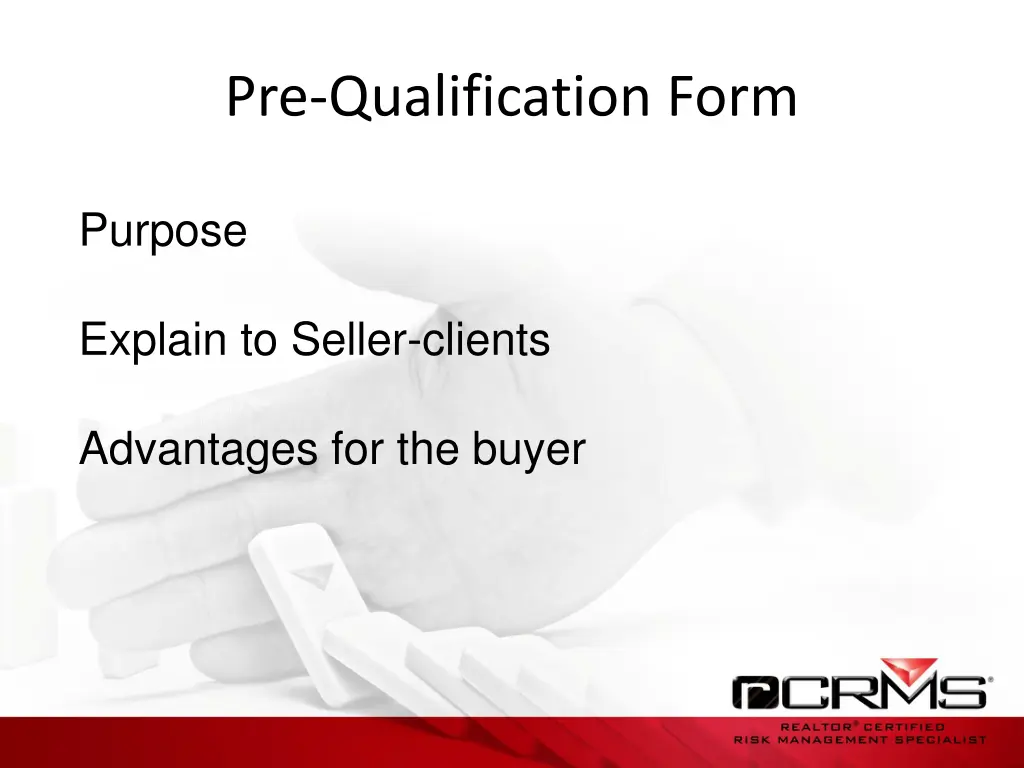 pre qualification form