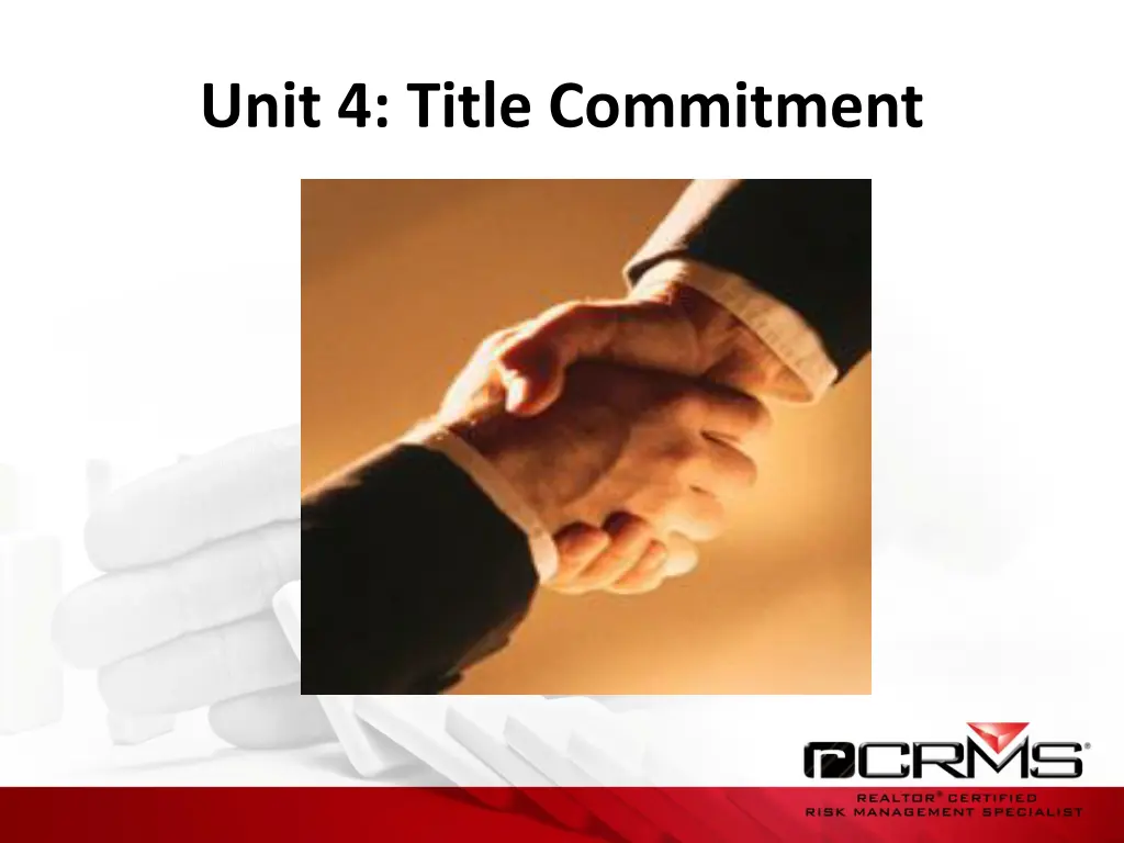 unit 4 title commitment