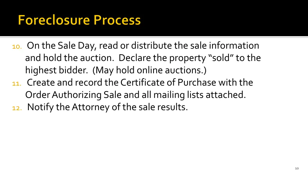 10 on the sale day read or distribute the sale