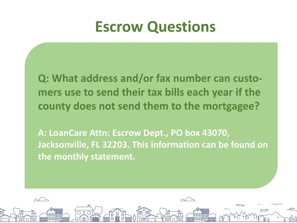 escrow questions 1