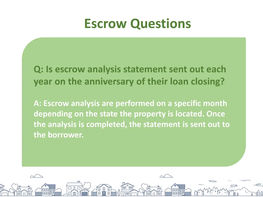 escrow questions