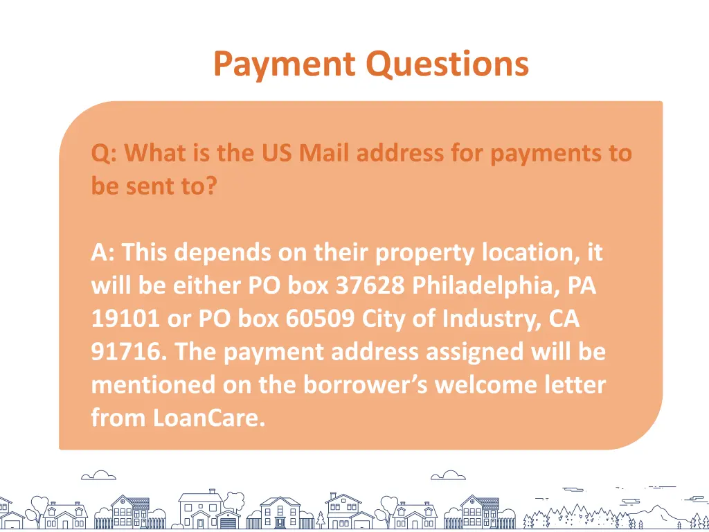 payment questions