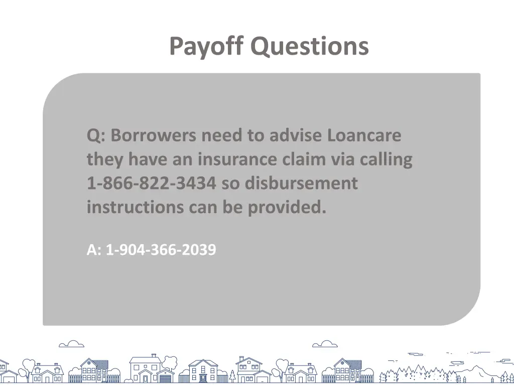payoff questions