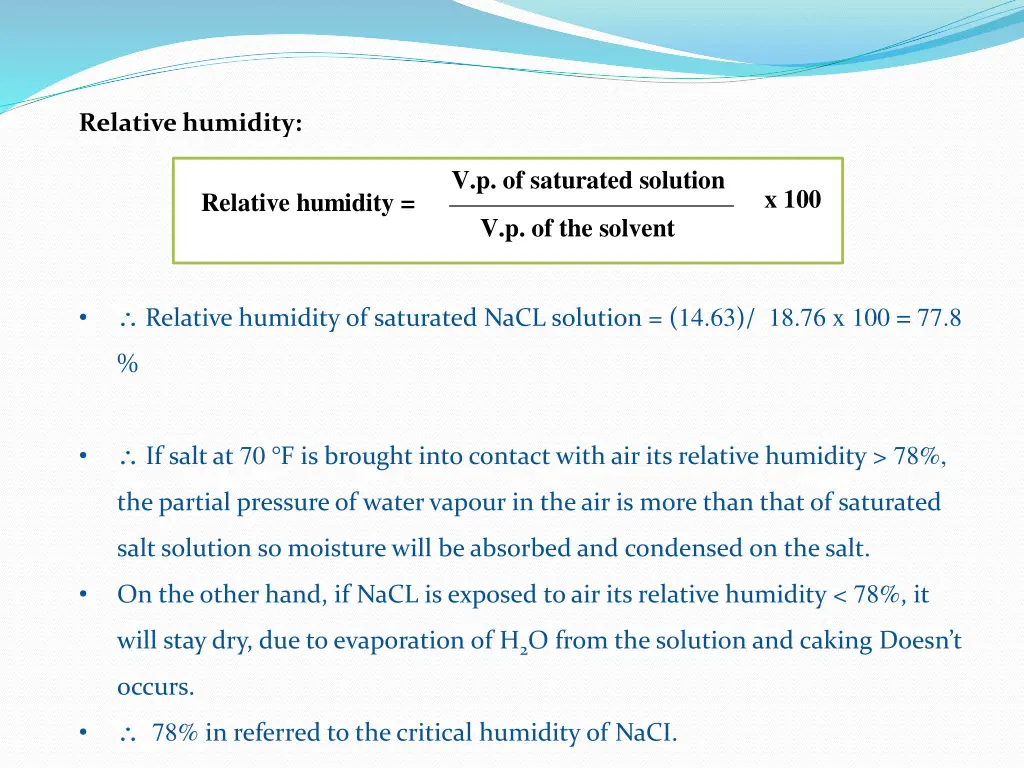 relative humidity