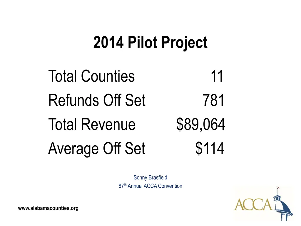 2014 pilot project