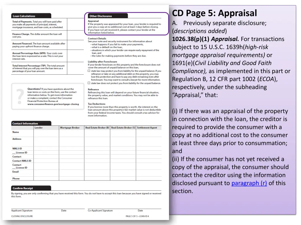 cd page 5 appraisal a previously separate