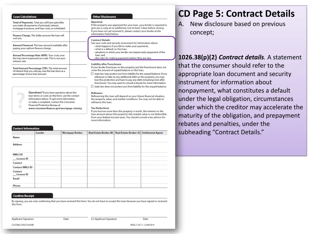 cd page 5 contract details a new disclosure based