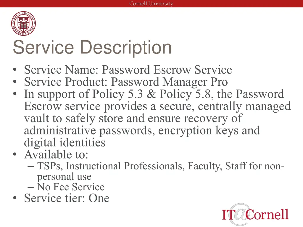 service description