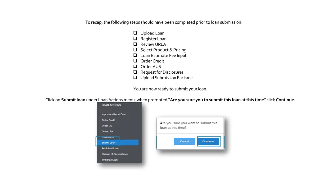 to recap the following steps should have been