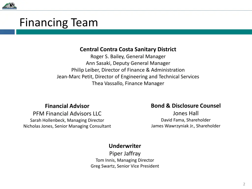 financing team