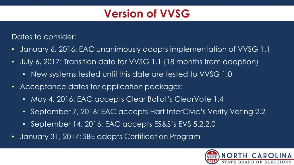 version of vvsg 1