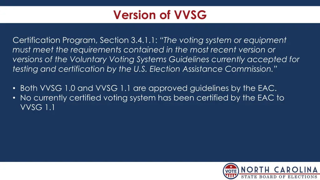 version of vvsg