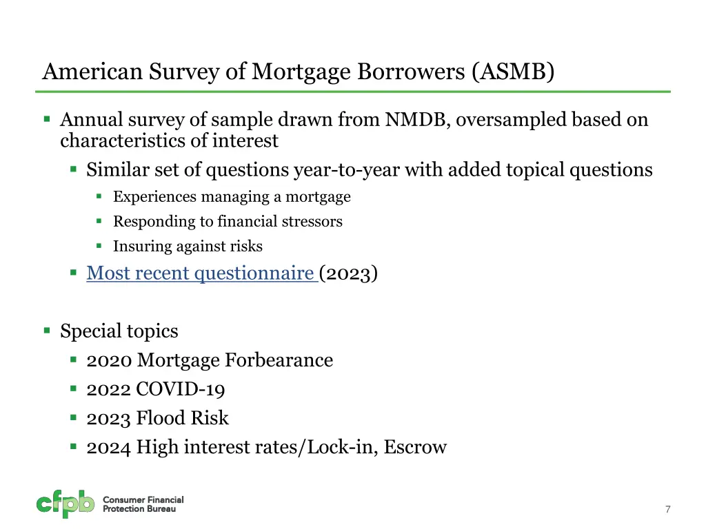 american survey of mortgage borrowers asmb
