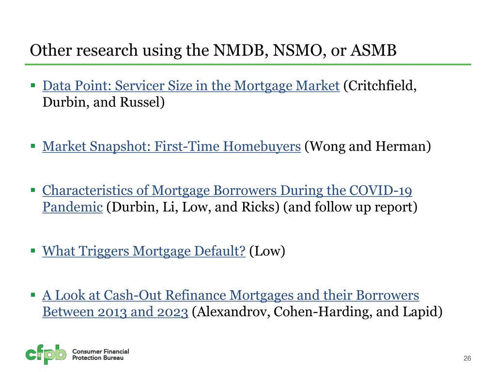 other research using the nmdb nsmo or asmb