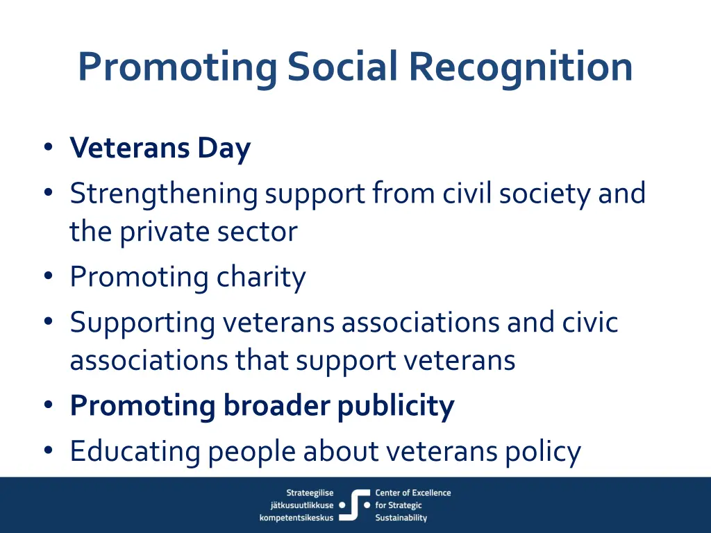 promoting social recognition