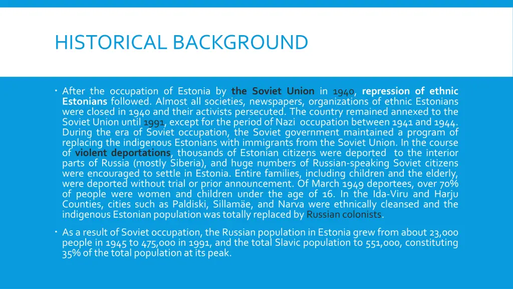 historical background