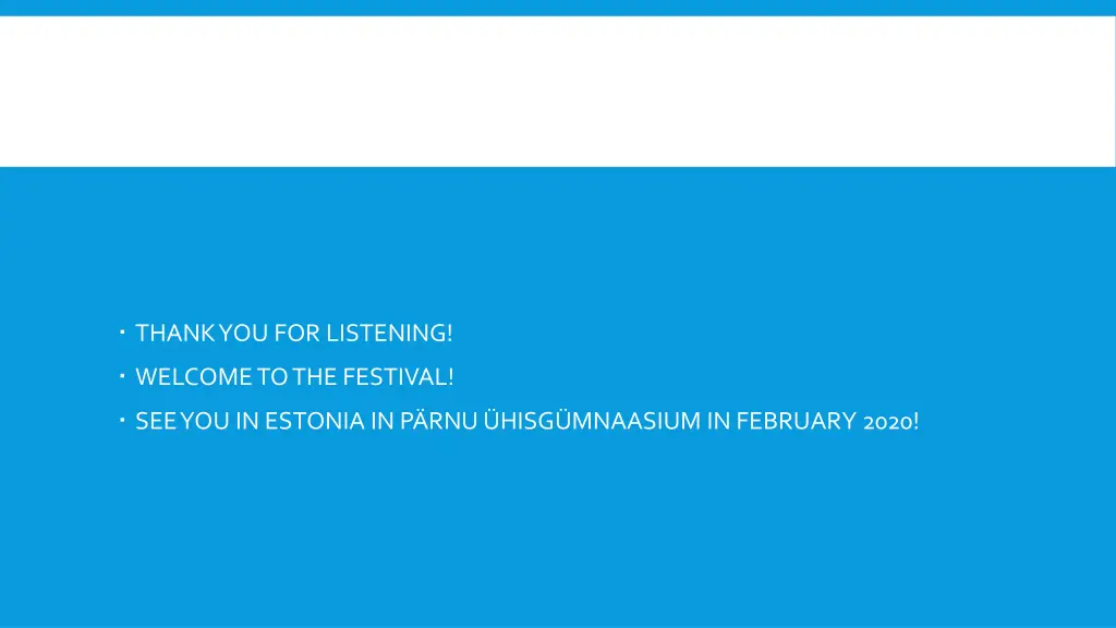 thank you for listening