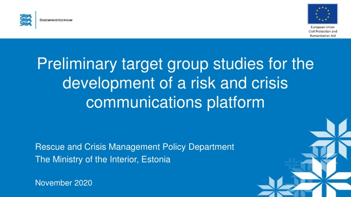 preliminary target group studies