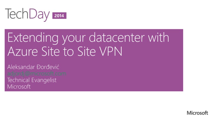 extending your datacenter with azure site to site