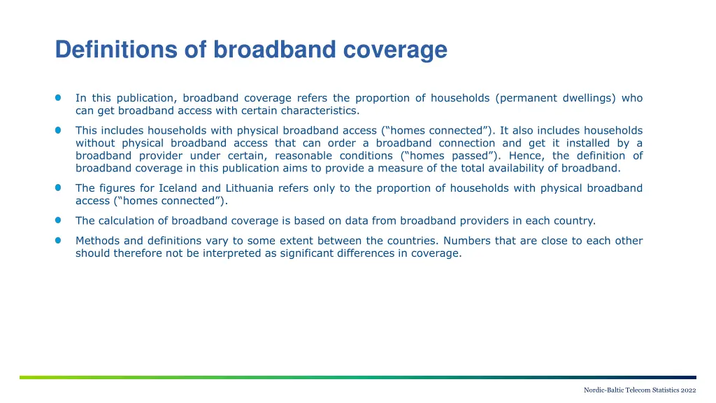 definitions of broadband coverage