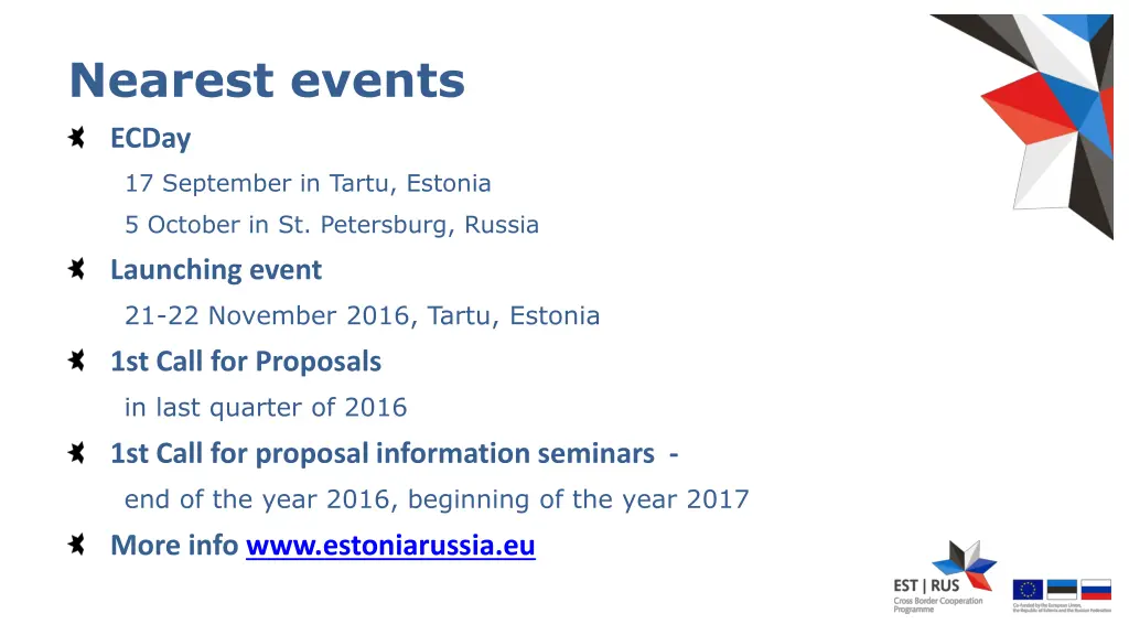 nearest events