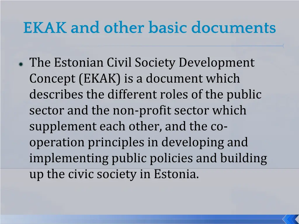 ekak and other basic documents