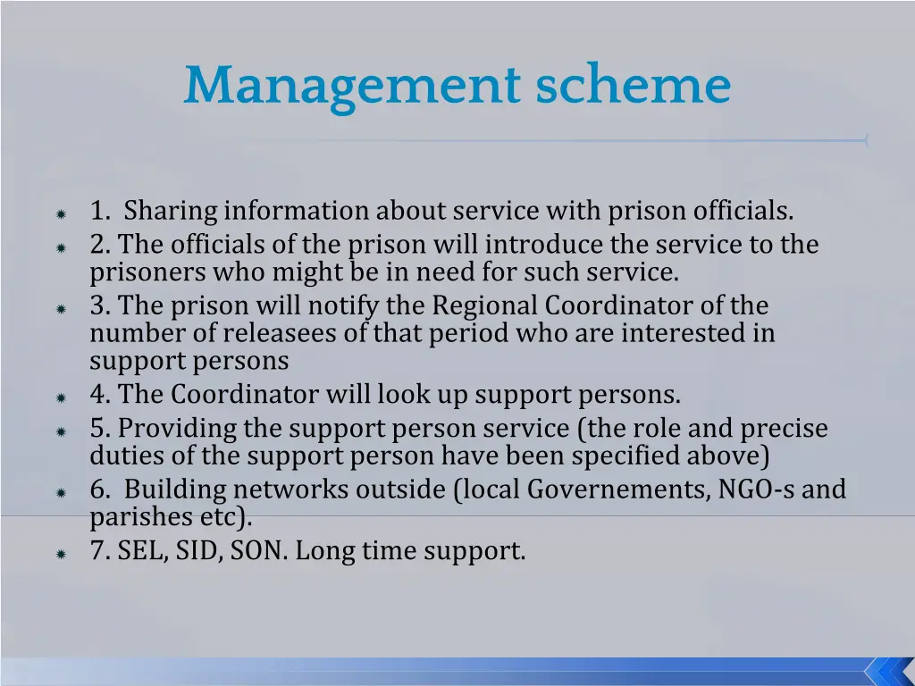 management scheme