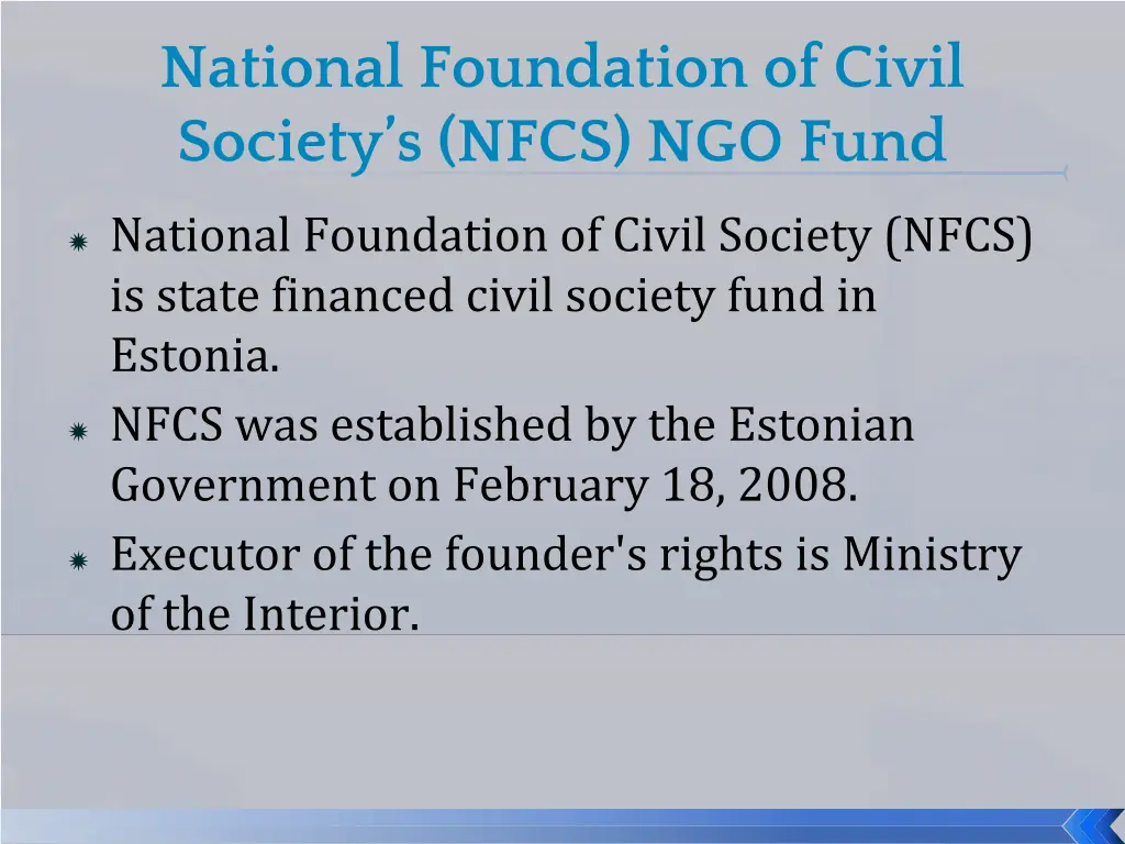 national foundation of civil society s nfcs